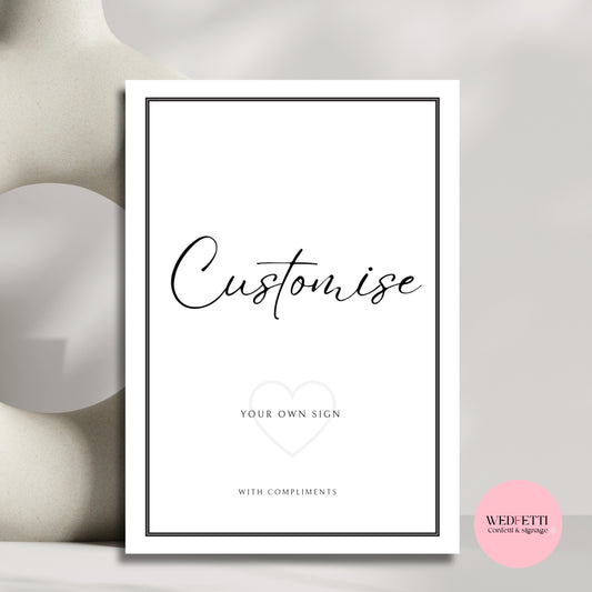 White stone collection - customize create your own sign