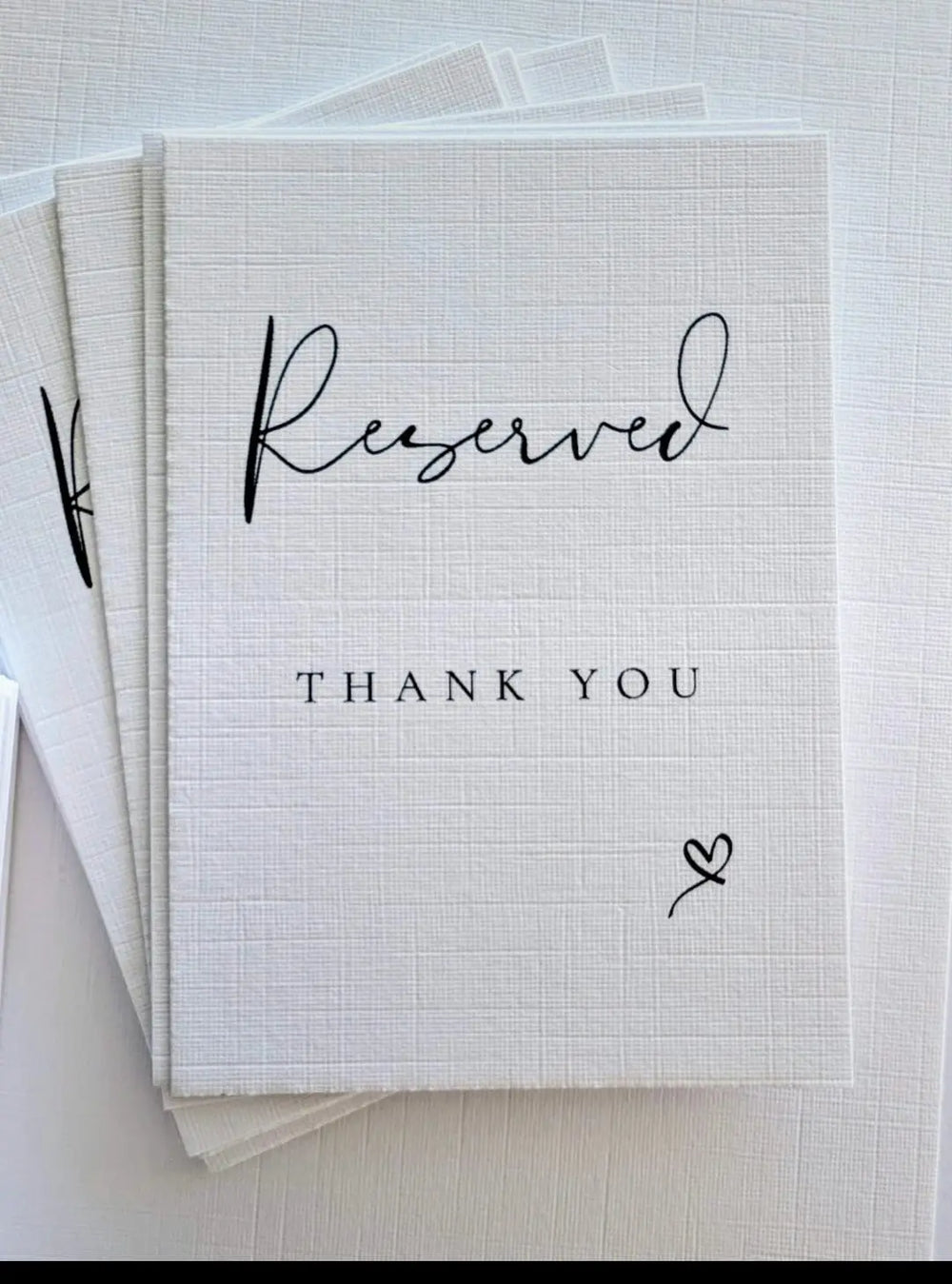 Reservation cards x12 WedFetti