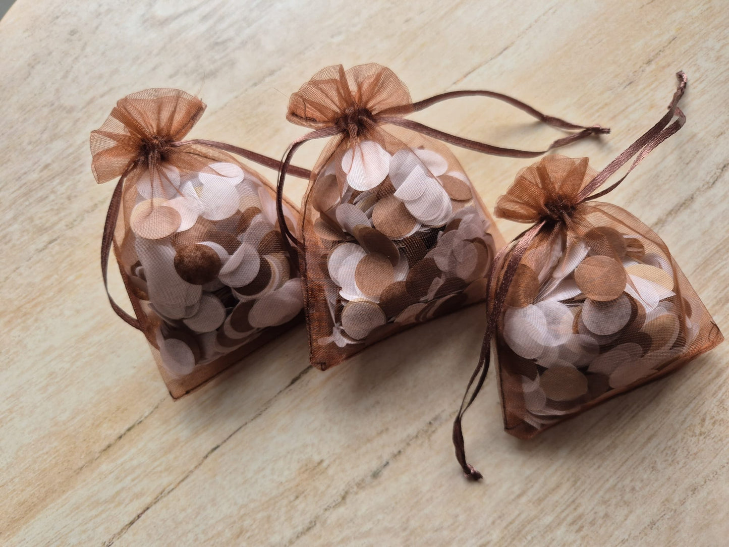 Coloured sheer drawstring organza bags (empty)