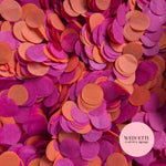Circles Large 2.5cm Biodegradable - Fuschia Orange