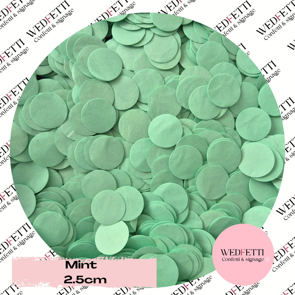 Circles Large 2.5cm Biodegradable - Mint