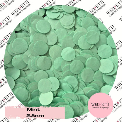 Circles Large 2.5cm Biodegradable - Mint