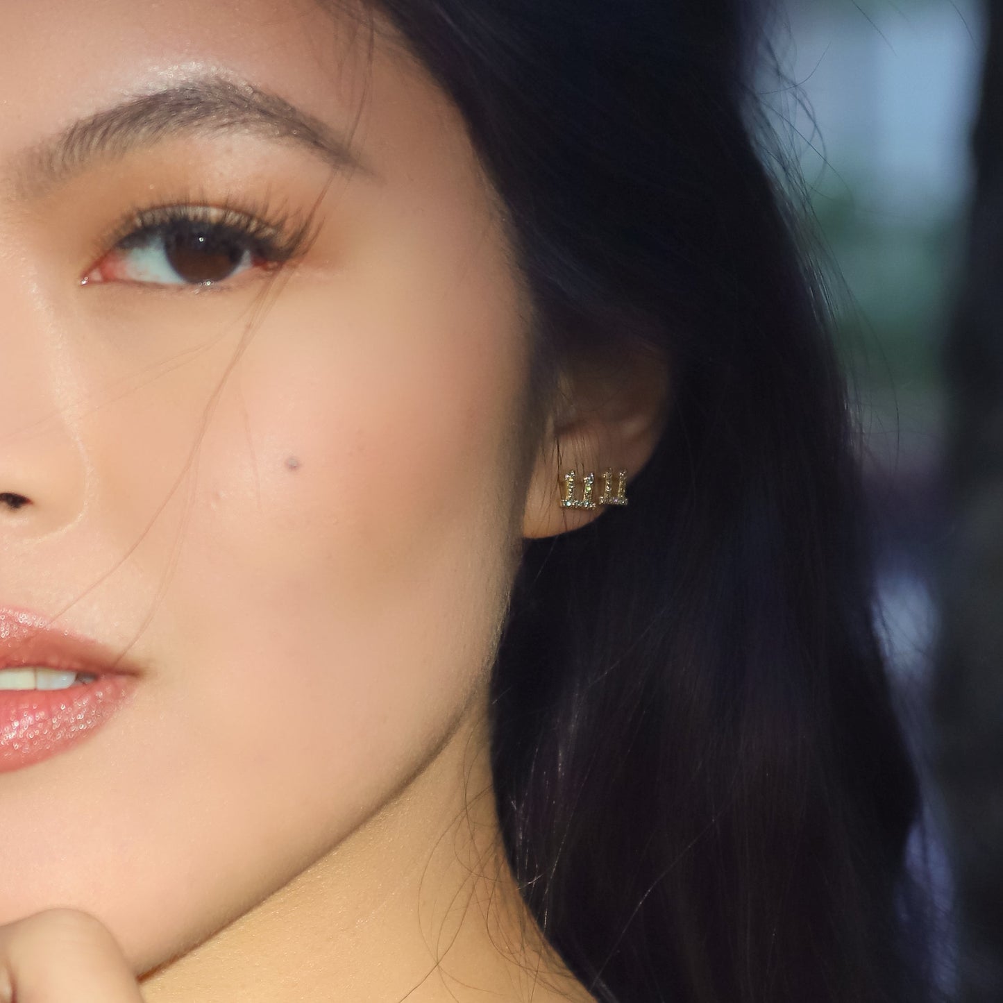 Laila 11:11 Stud Earrings | 18K Gold Plated