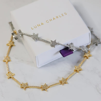 Margot Sparkling Star Choker | 18k Gold Plated