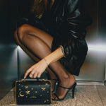 Nova Star Studded Handbag - Black & Gold