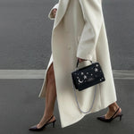 Nova Star Studded Handbag - Black & Silver