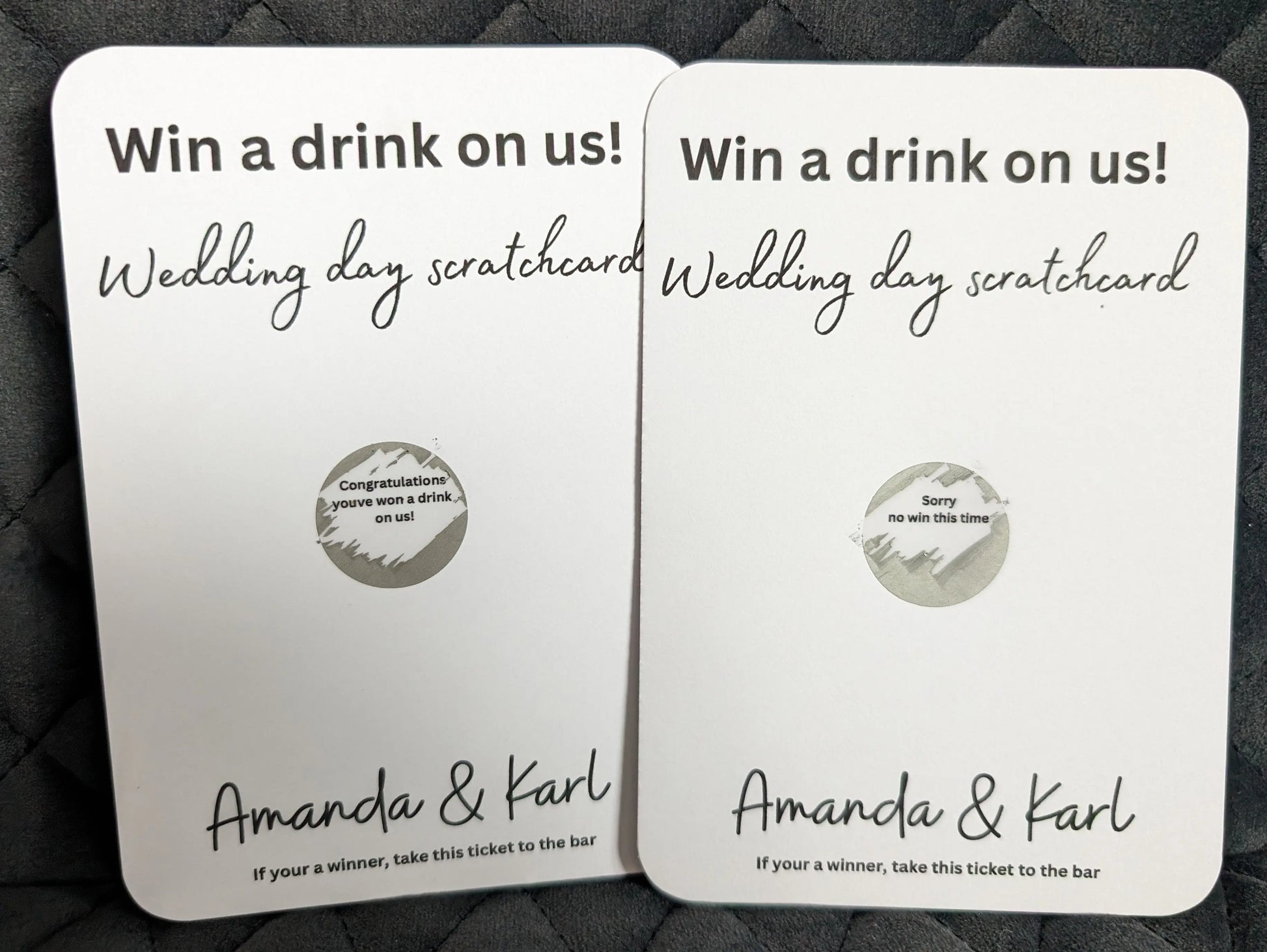 Scratch cards WedFetti