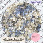 Ivory & Dusty Blue Hydrangea petals