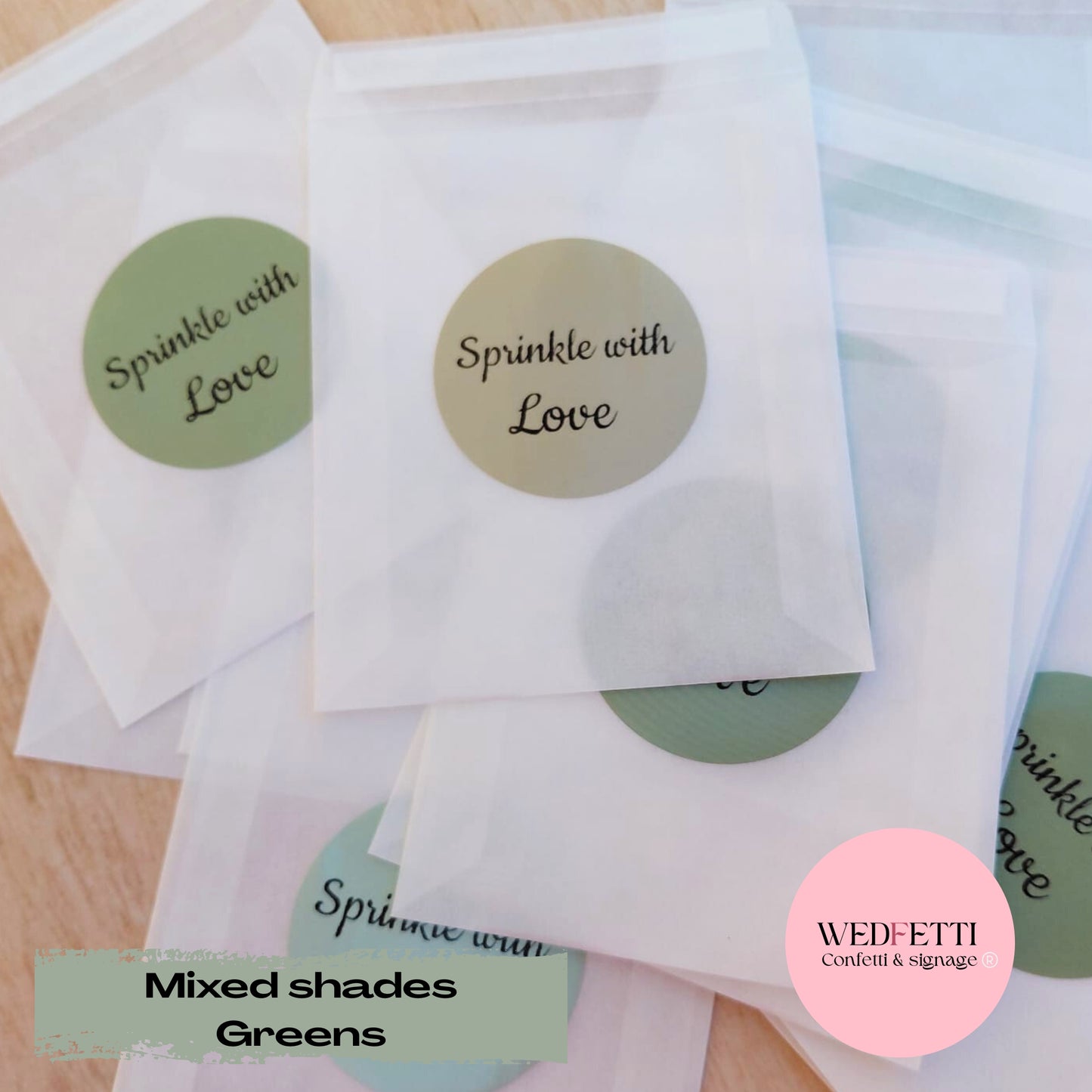 Snow Petal Confetti® - Light Mint Peach White