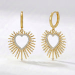 Sadie Starburst Heart Earrings | 18K Gold Plated