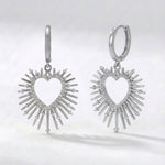 Sadie Starburst Heart Earrings | 925 Silver Plated Brass