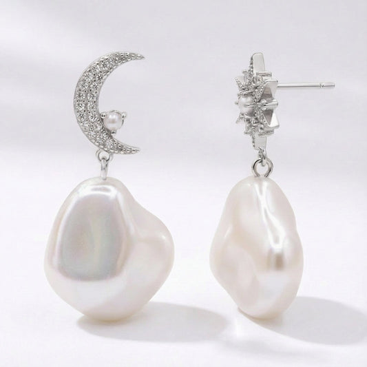 Seraphina Pearl Drop Earrings | 925 Sterling Silver