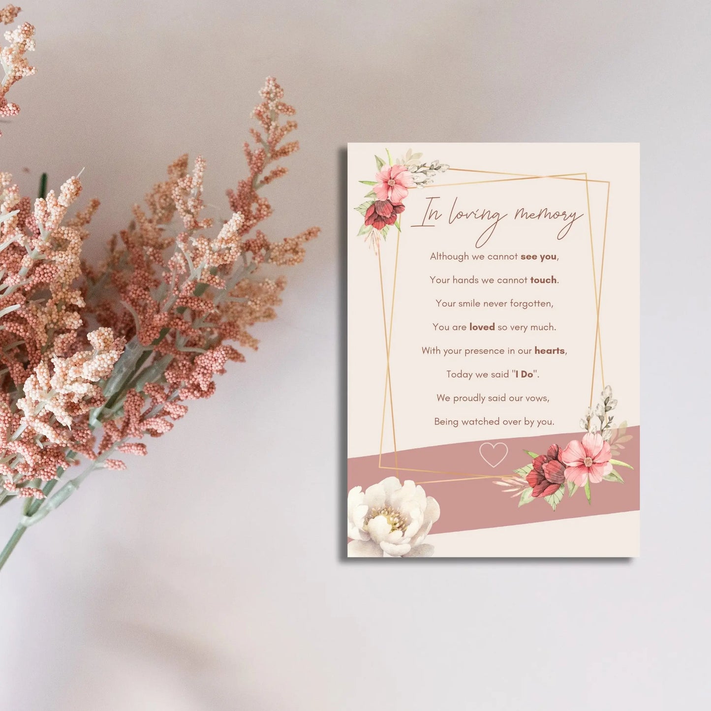 Memorial sign - Sarah's collection WedFetti