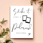 Shake it like a Polaroid picture WedFetti