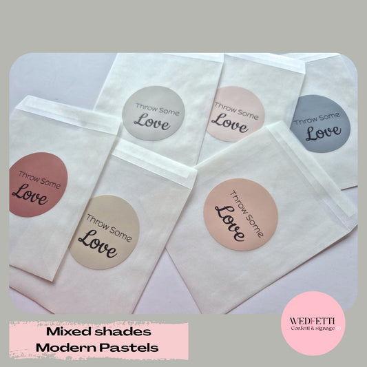 Confetti packets + stickers - Modern Pastels