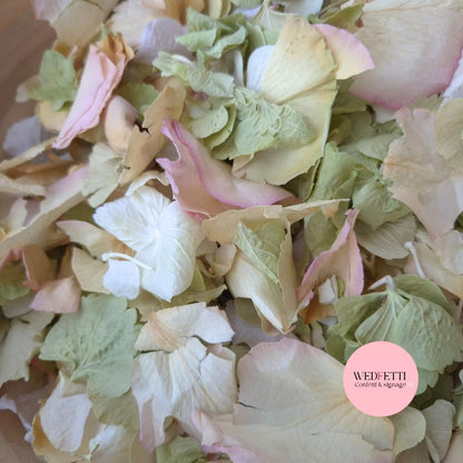 Rose & Hydrangea mix premium petals Freeze dried