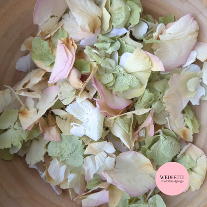 Rose & Hydrangea mix premium petals Freeze dried