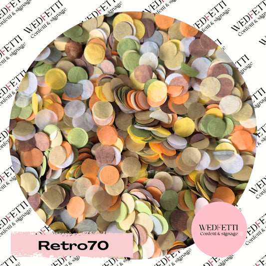 Slow falling paper Confetti - Retro70 Mix