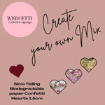 Create your own Multi Colour paper Heart 🤍 Confetti mix 1.5cm