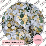 Slow falling paper Confetti - Forest Gold White