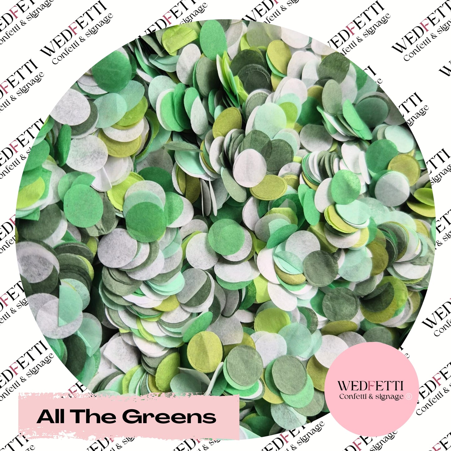 Slow falling paper Confetti - All The Greens