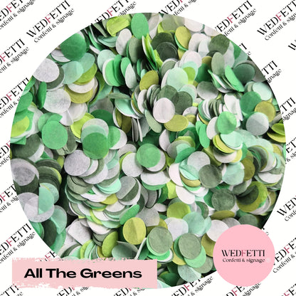 Slow falling paper Confetti - All The Greens