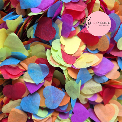 Biodegradable paper Confetti hearts - Party Classic