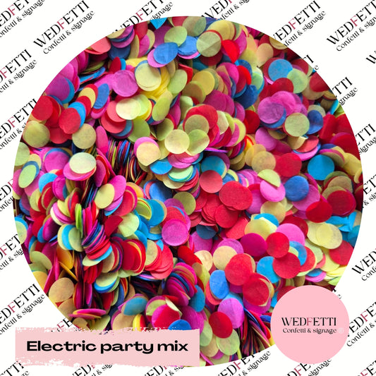 Slow falling paper Confetti - Electric party mix