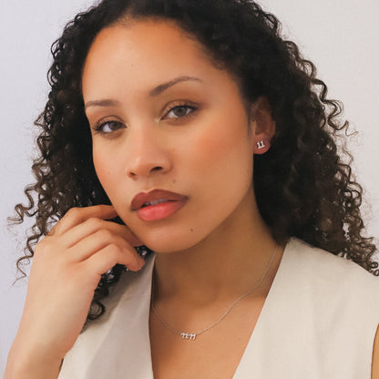 Laila 11:11 Stud Earrings | 925 Sterling Silver
