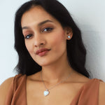 Suki Opal Heart Studs | 925 Sterling Silver