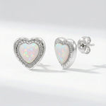 Suki Opal Heart Studs | 925 Sterling Silver
