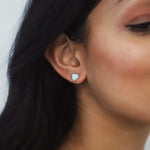 Suki Opal Heart Studs | 925 Sterling Silver