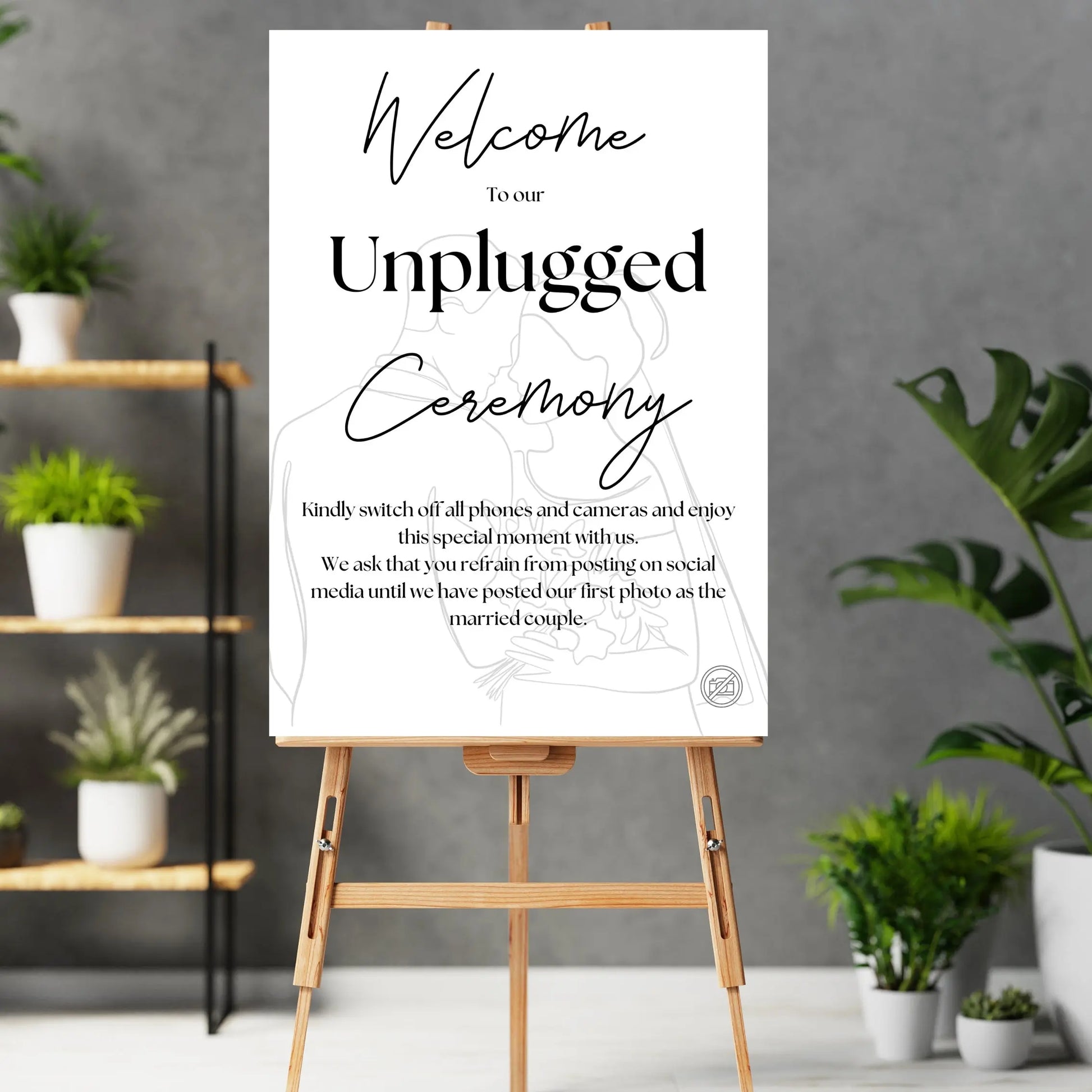 Unplugged ceremony sign WedFetti