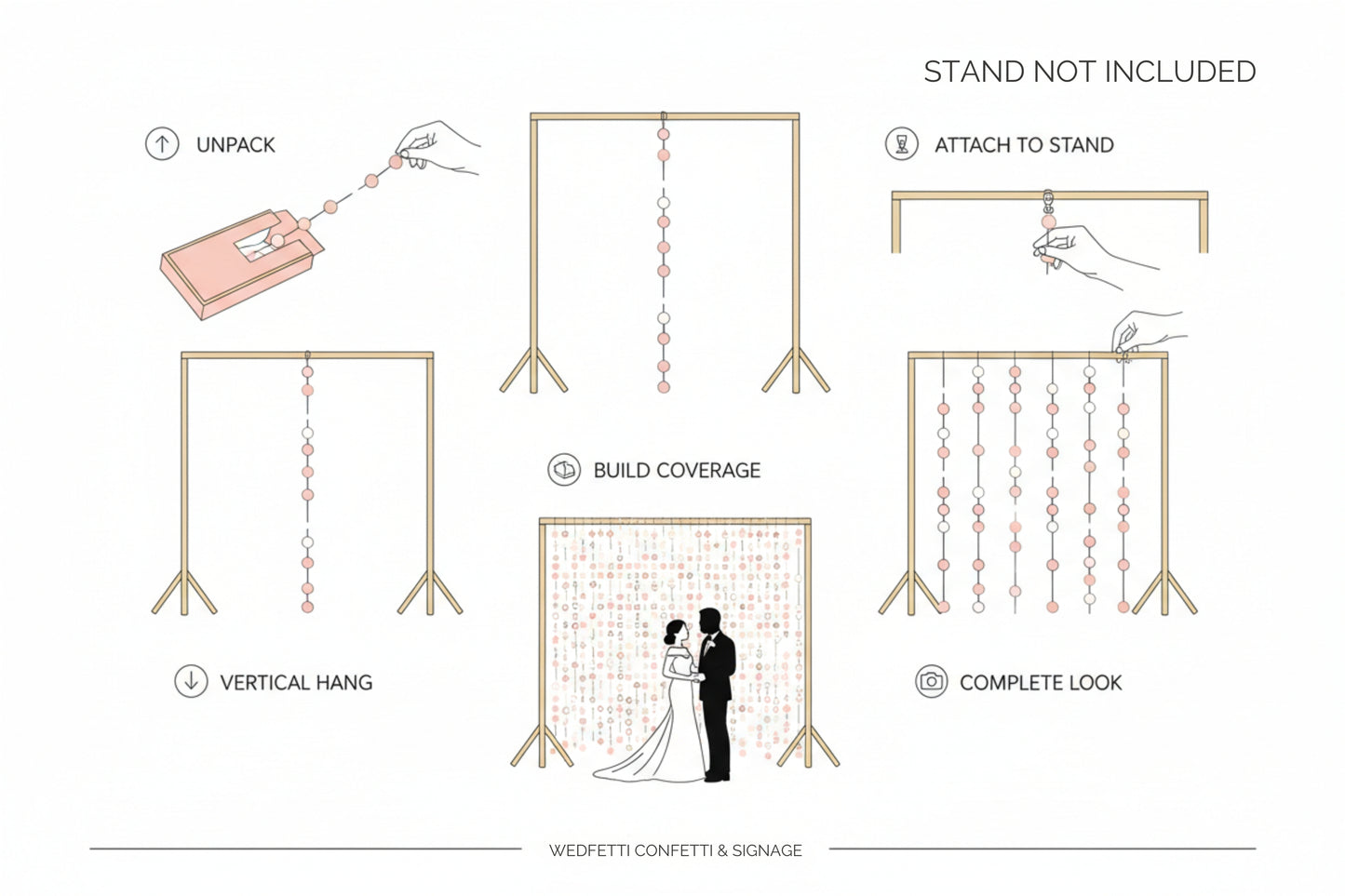 Paper Confetti Curtain - Pastel Party