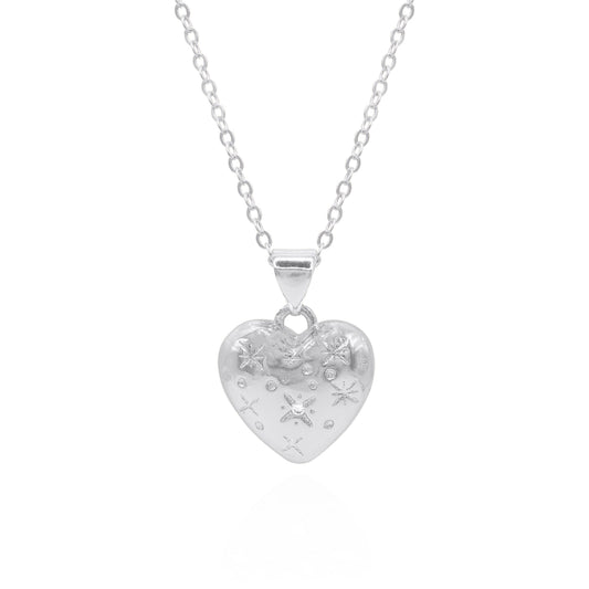 Vida Bubble Heart Necklace | 925 Sterling Silver