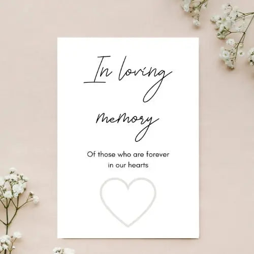 Memory/ memorial sign WedFetti