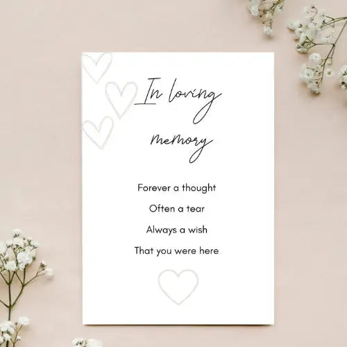 Memory/ memorial sign WedFetti