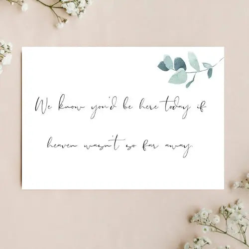 Memory/ memorial sign WedFetti