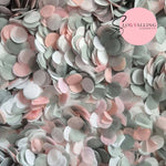 Slow falling paper Confetti - Grey, Wedding white, Baby pink WedFetti