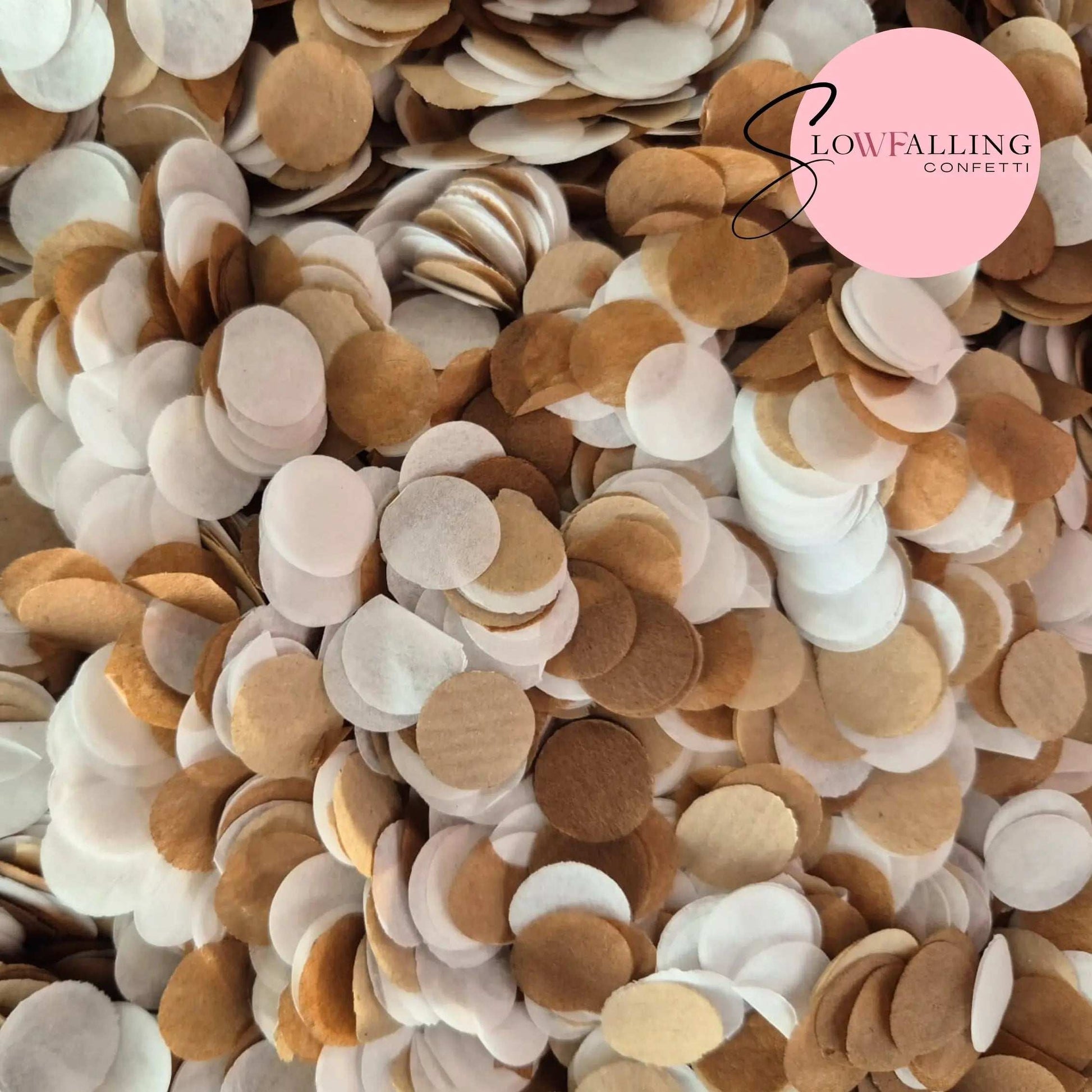 Slow falling paper Confetti - Cappuccino mix WedFetti