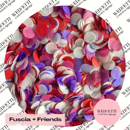 Slow falling paper Confetti - Fuscia+ Friends WedFetti