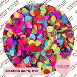 Slow falling paper Confetti - Electric Fuschia Red Blue WedFetti