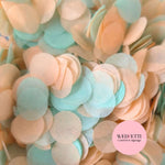 Slow falling paper Confetti - Peach + Mint mix - WedFetti Confetti & Signage