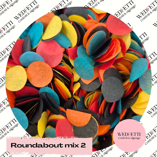 Slow falling paper Confetti - Roundabout mix 2 - WedFetti Confetti & Signage