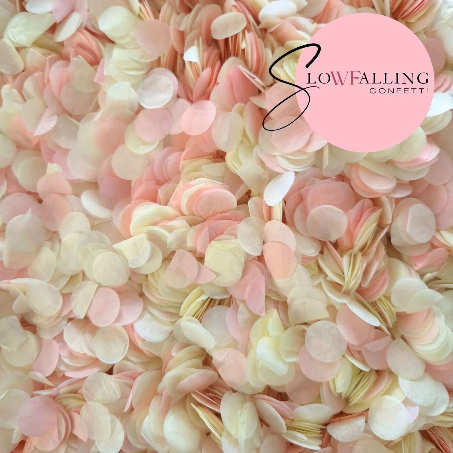 Slow falling paper Confetti - Baby Pink Ivory WedFetti