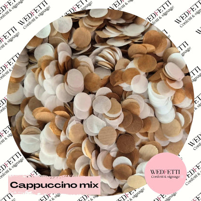 Slow falling paper Confetti - Cappuccino mix WedFetti