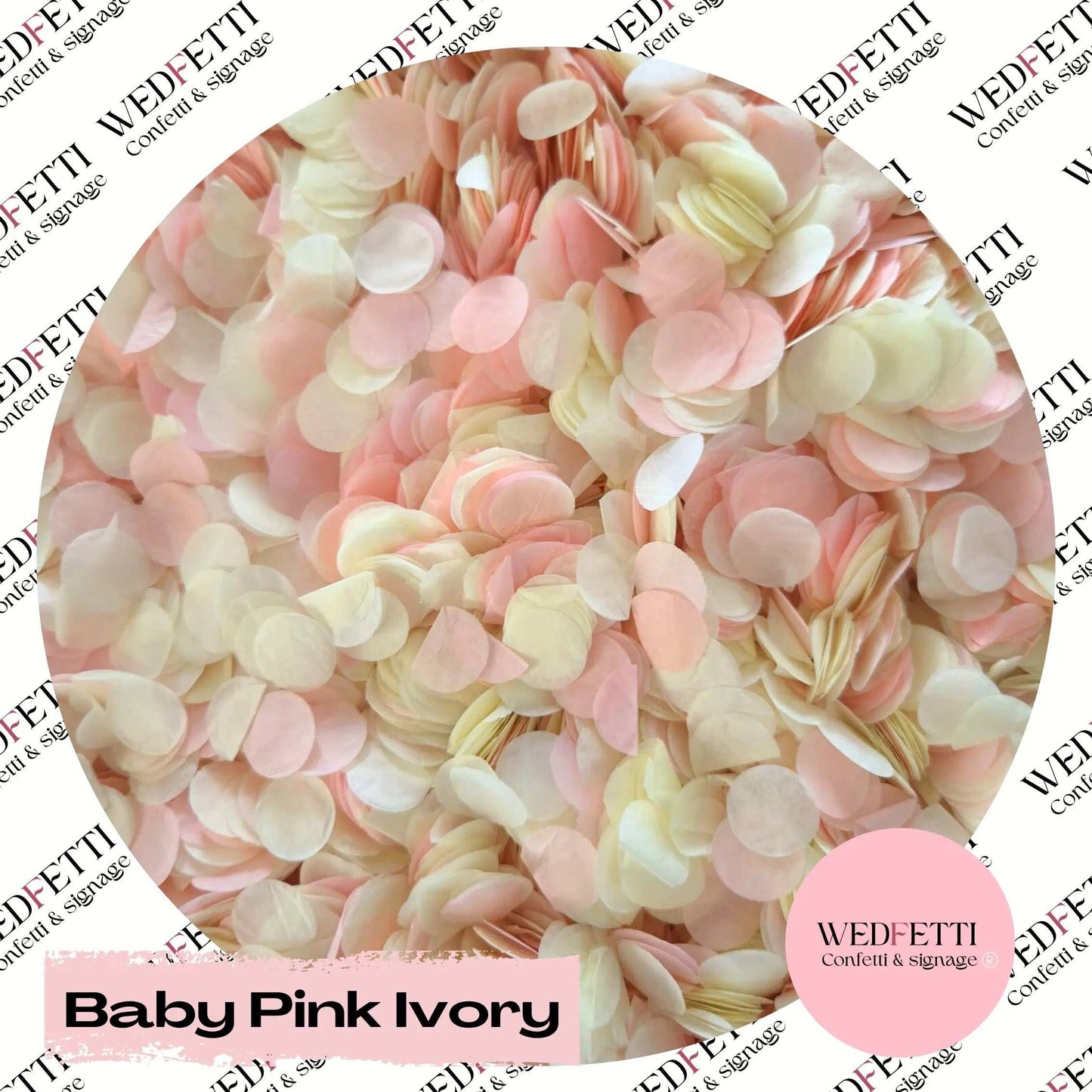 Slow falling paper Confetti - Baby Pink Ivory WedFetti