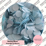 Biodegradable Confetti Slow falling paper jumbo 2.5cm - Baby blue - WedFetti Confetti & Signage
