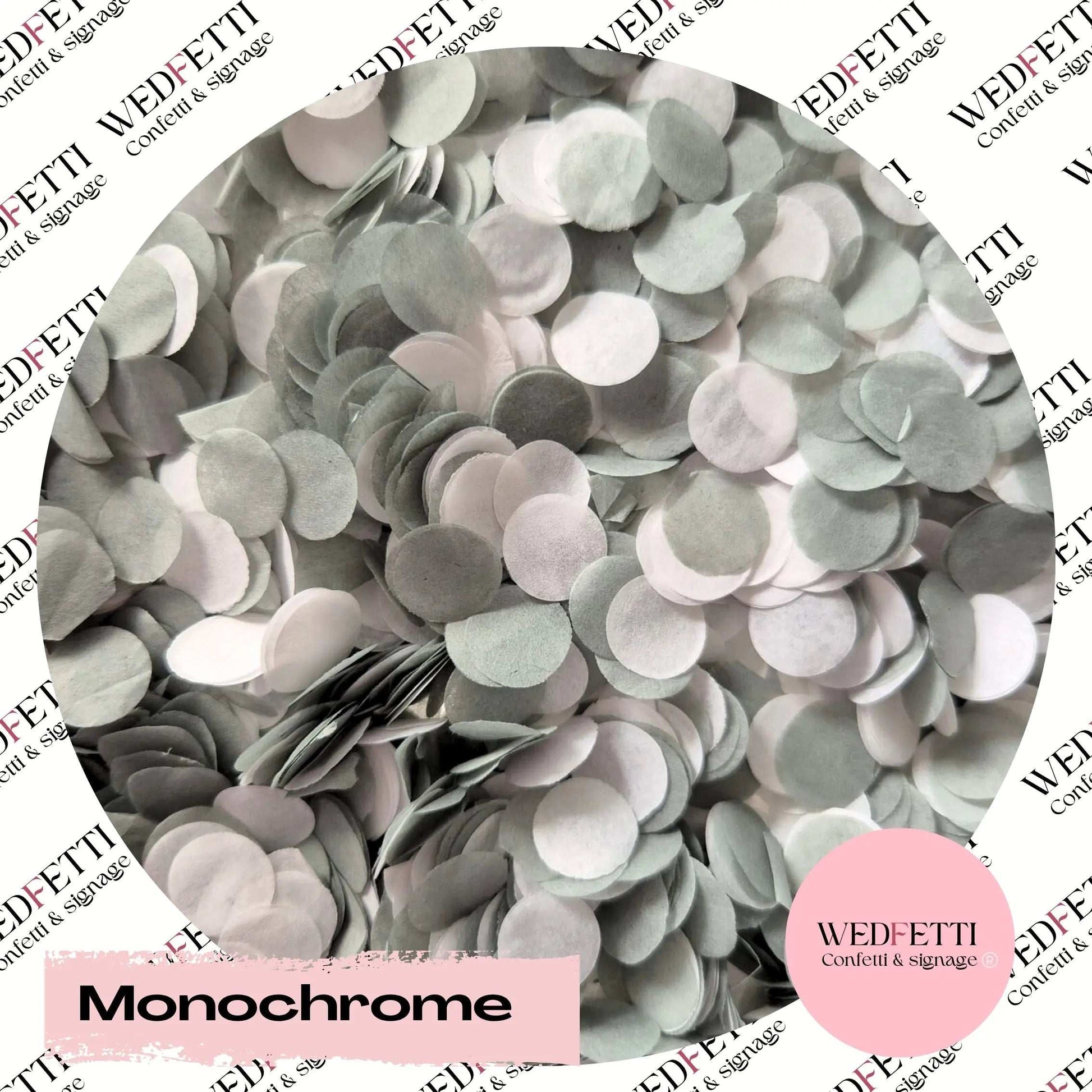 Slow falling paper Confetti - Monochrome WedFetti