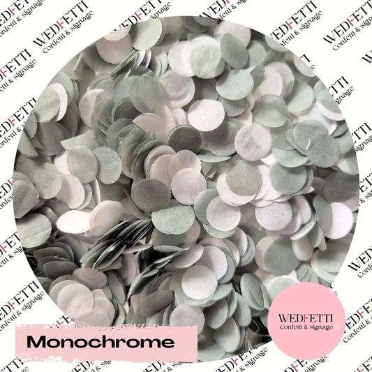Slow falling paper Confetti - Monochrome WedFetti